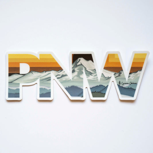 Retro PNW Sticker