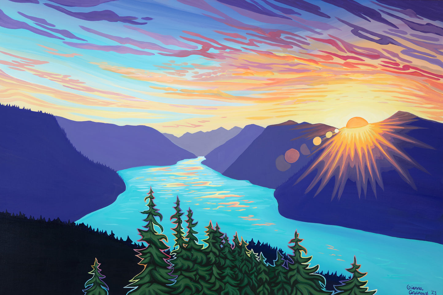 "Storm King Sunset" Print