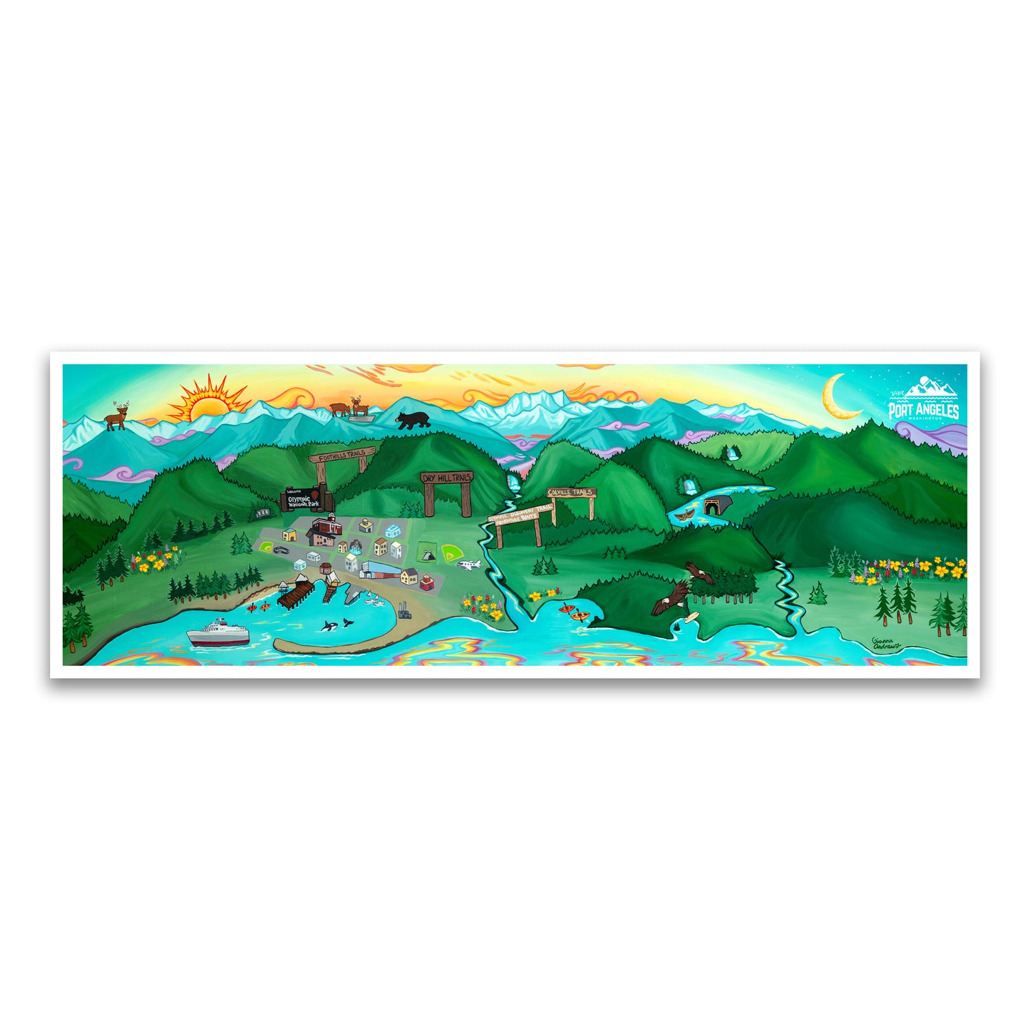 Port Angeles Map Print