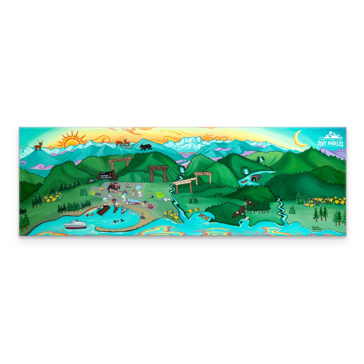 Port Angeles Map Print