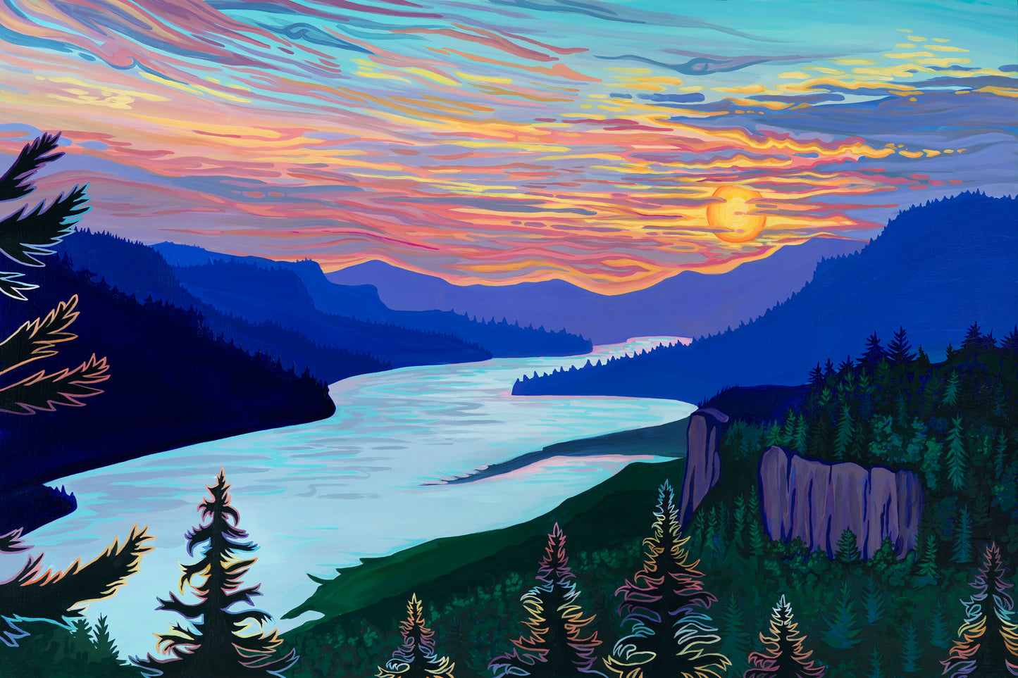 "Hood River Sunrise" Print