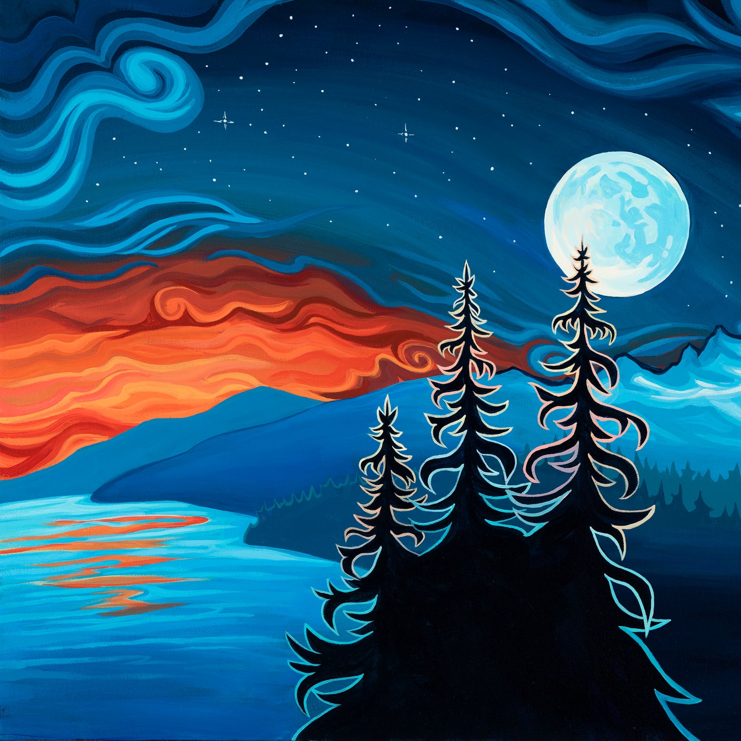 "Following the Fire" Print