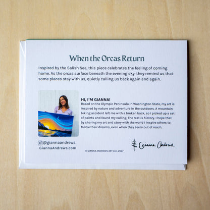 When the Orcas Return Greeting Card