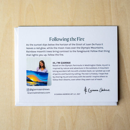 Following the Fire Greeting Card