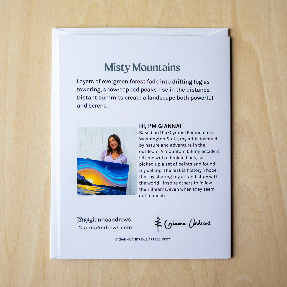 Misty Mountains Greeting Card