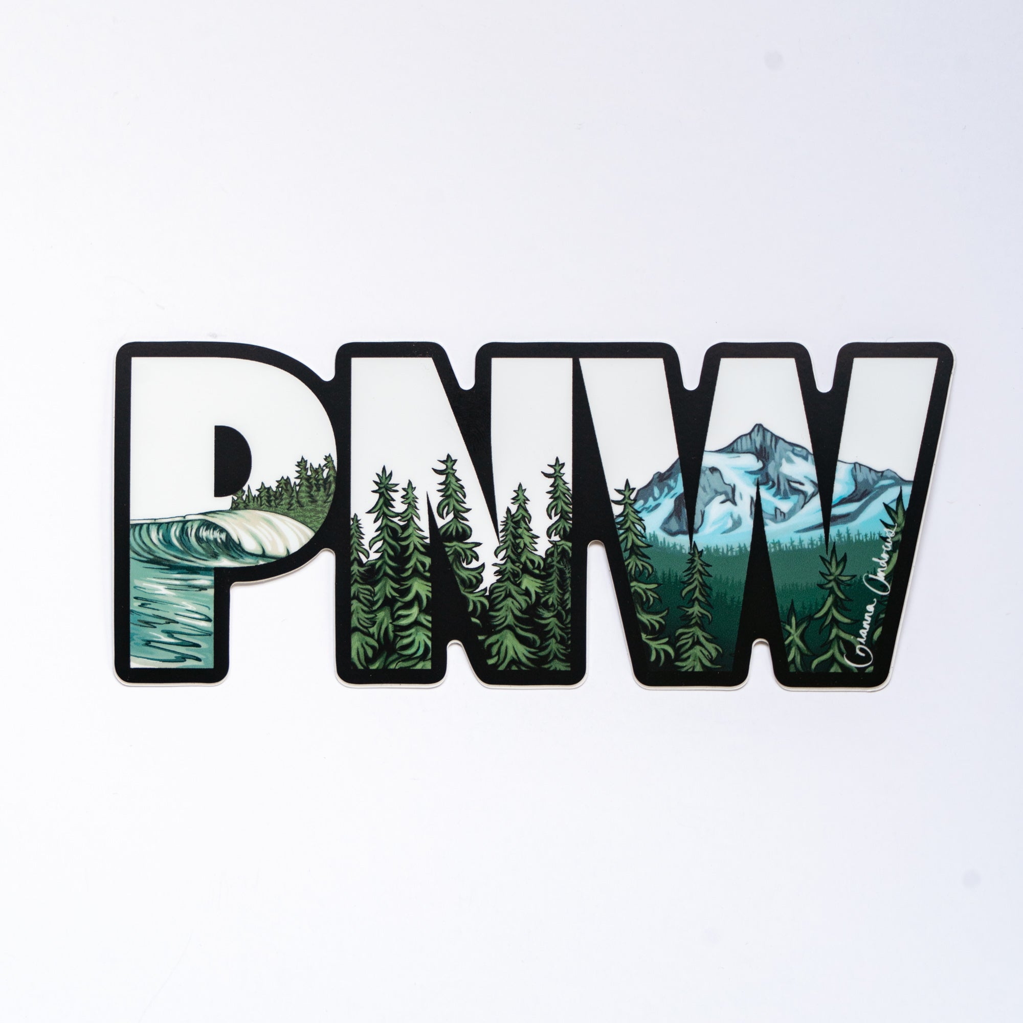 Large Pnw Rv Sticker Classic PNW Sticker – Gianna Andrews Studio